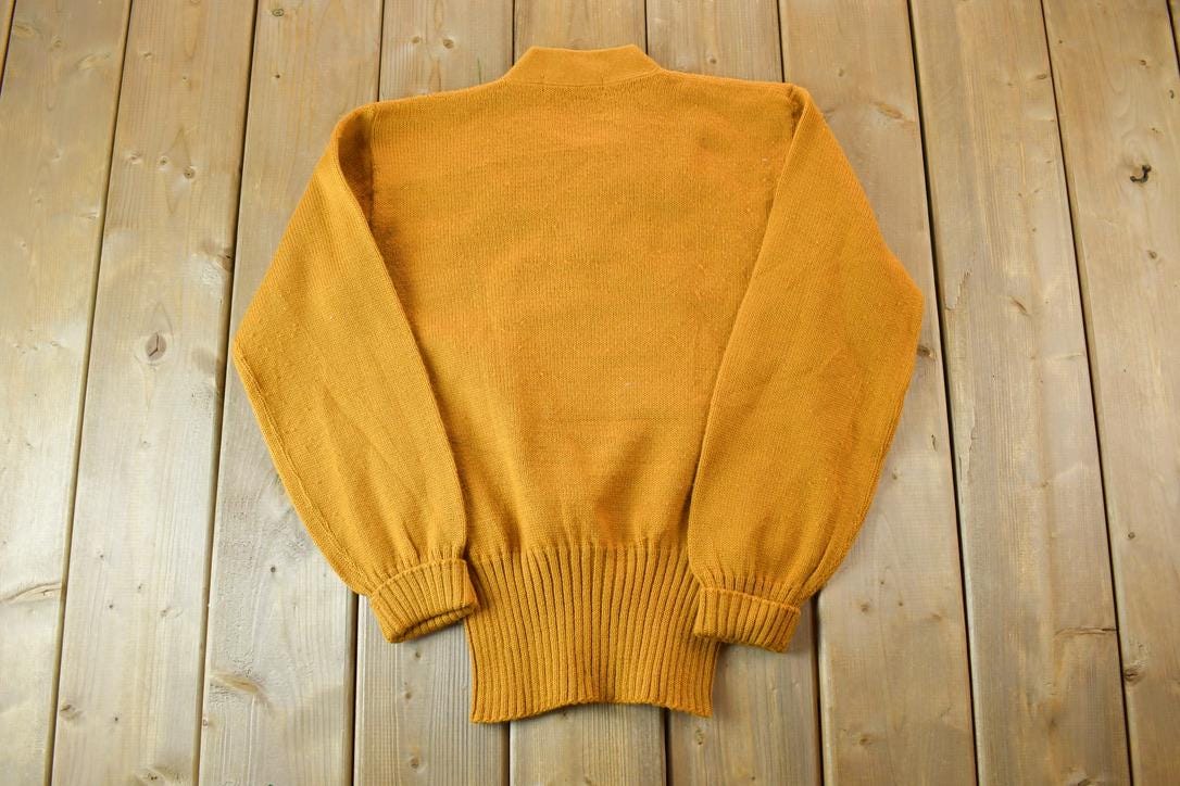 Vintage 1948 Imperial Athletic Knitwear S Basketball Knit University Collegiate V Neck Sweater