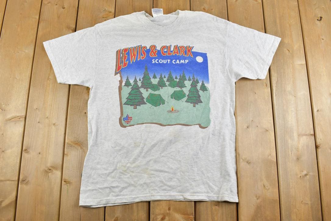 Vintage 1990s Lewis And Clark Scout Camp Souvenir T-Shirt