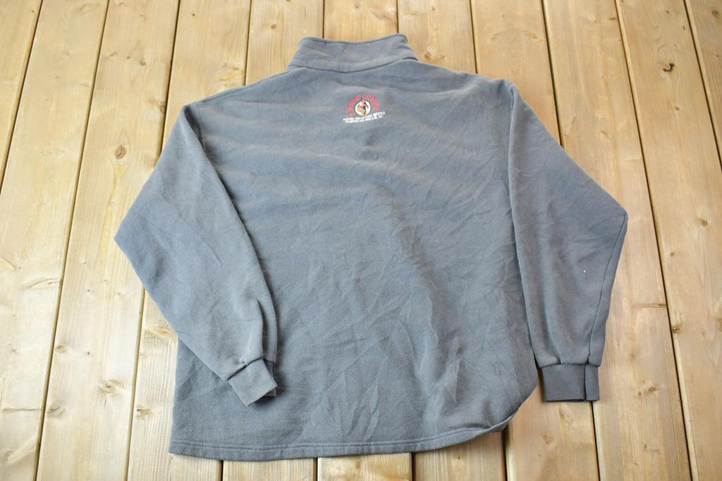 Vintage 1990s Liene Lodge Quarter Zip Mockneck Crewneck Sweatshirt