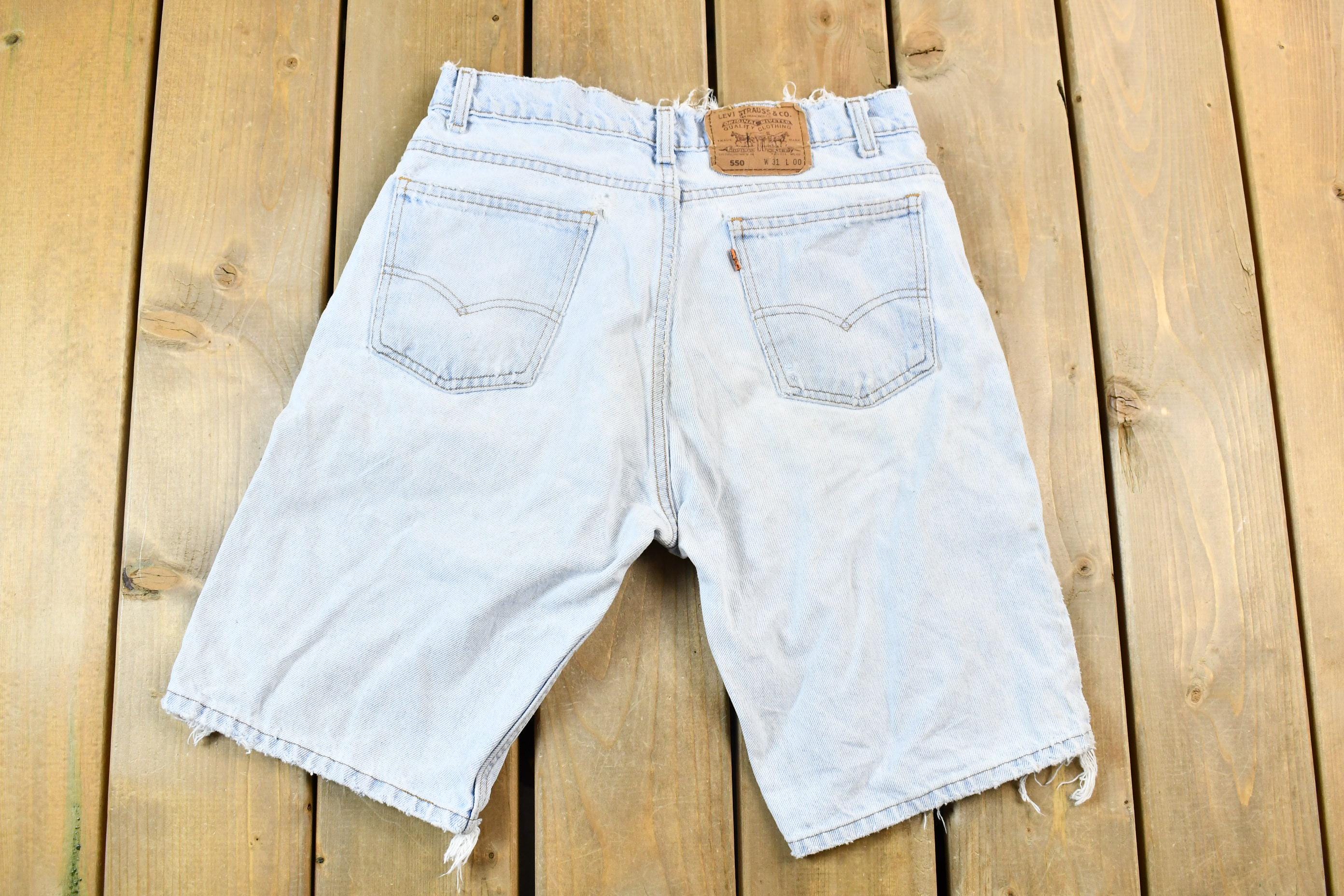 Vintage 1990s Light Wash Levis Cutoff Jean Shorts Size 30 x 10