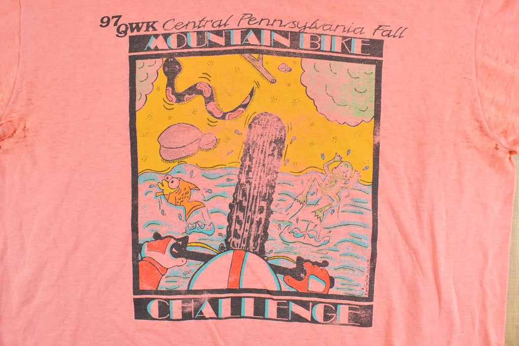 Vintage 1980s Mountain Bike Challenge Schwinn Graphic T-Shirt