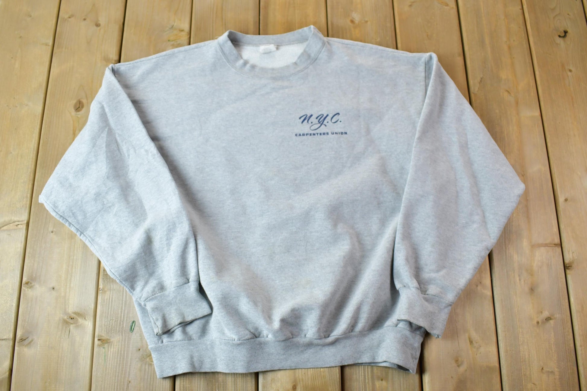Vintage 1990s NYC Carpenters Union Crewneck Sweatshirt