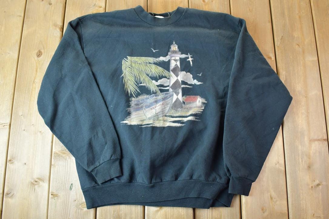 Vintage 1990s Lighthouse Crewneck Sweatshirt