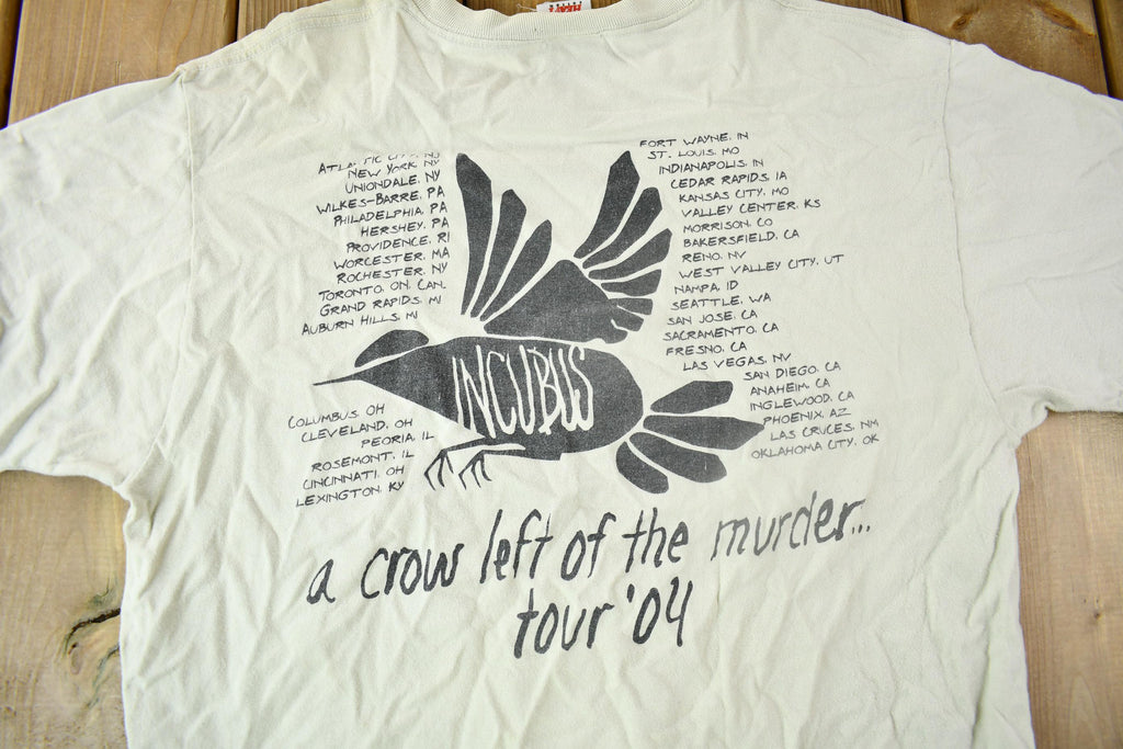 Vintage 2004 Incubus A Crow Left Of The Murder Tour Graphic Band Tee