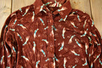 Vintage 1970s All Over Print Psychedelic StyleBlouse
