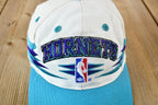 Vintage 1990s Charlotte Hornets NBA Logo Athletic Diamond Snap Back Hat