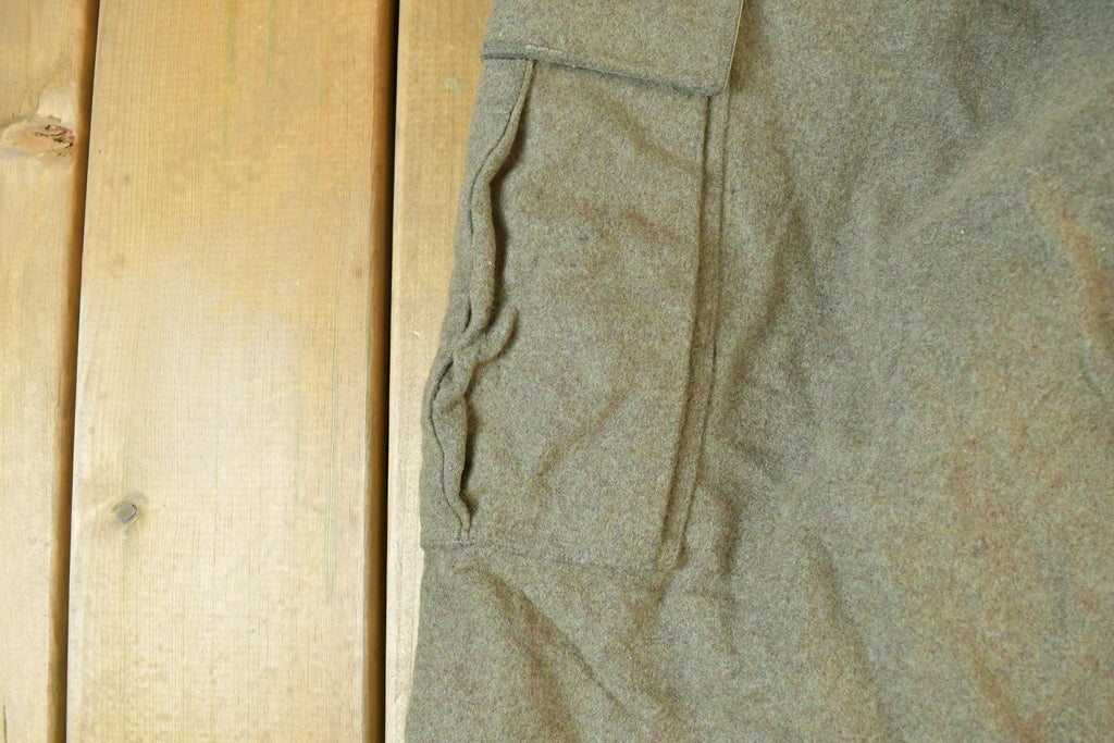 Vintage 1960s Military Wool Cargo Pocket Pants Size 30 x 30