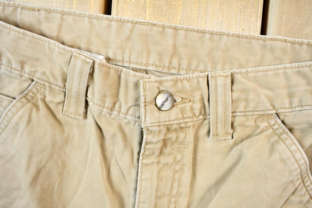 Vintage 1990s Light Tan Carhartt Work Pants Size 32 x 30