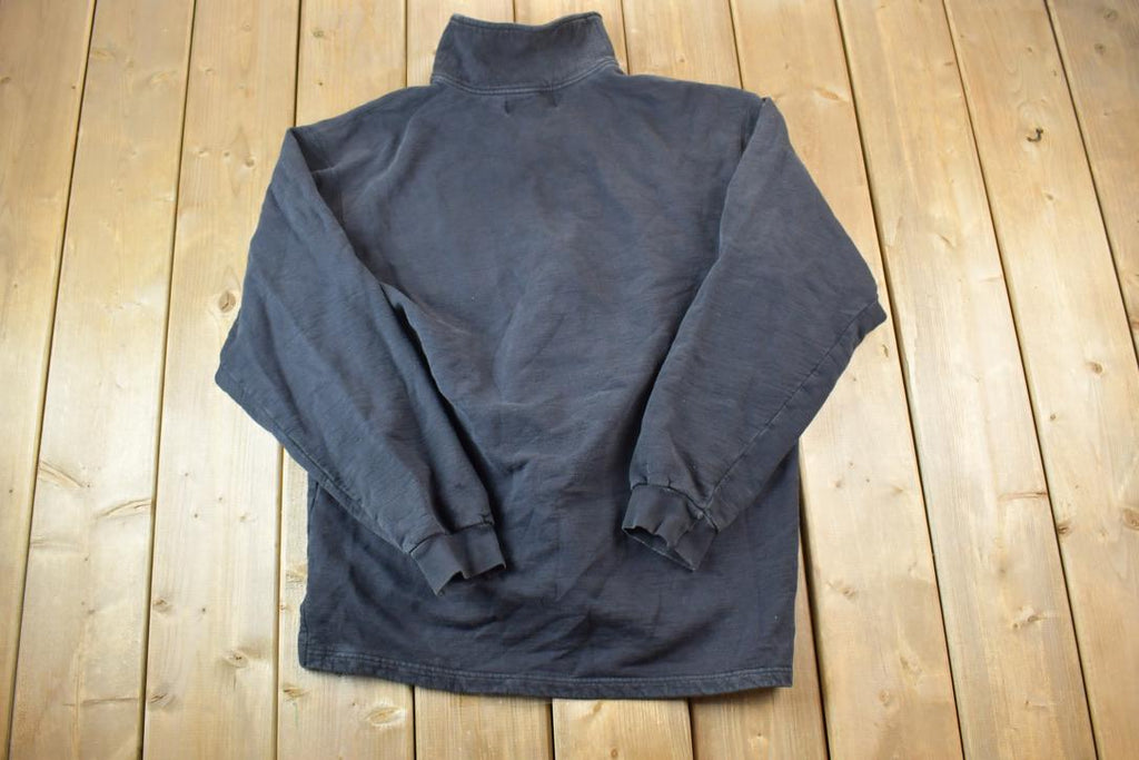 Vintage 1990s 3 Horse Quarter Zip Mock Neck Outdoorsman Sweatshirt