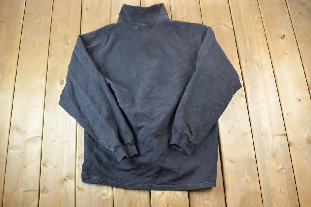 Vintage 1990s 3 Horse Quarter Zip Mock Neck Outdoorsman Sweatshirt
