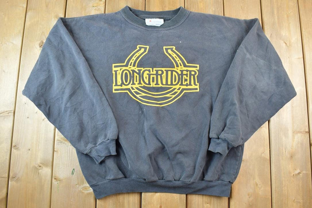 Vintage 1990s Longrider Rocky mountain Calgary Alberta Crewneck Sweatshirt