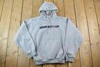 Vintage 1990s Nike Embroidered Mini Swoosh Hoodie Sweatshirt