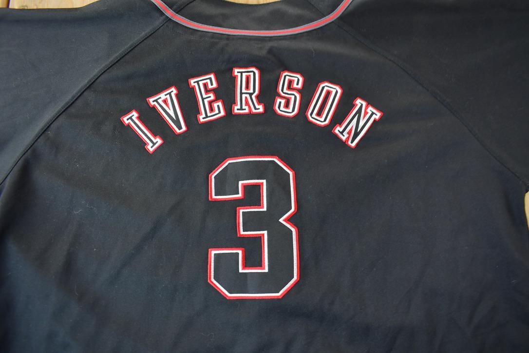 Vintage Y2K Allen Iverson I3 Reebok Baseball Jersey
