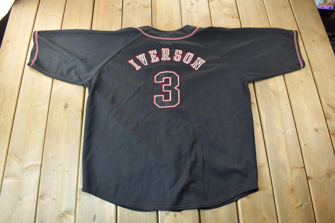 Vintage Y2K Allen Iverson I3 Reebok Baseball Jersey