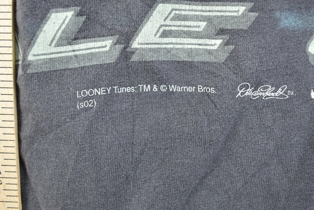 Vintage 1990s Dale Jr Looney Toons Monte Carlo Race Car Racing Graphic T-Shirt