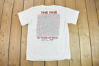 Vintage 1989 The Who The Kids Are Alright Tour Band T-shirt