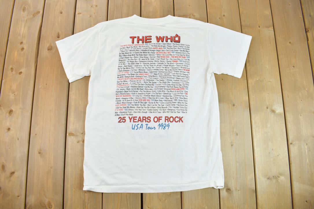 Vintage 1989 The Who The Kids Are Alright Tour Band T-shirt