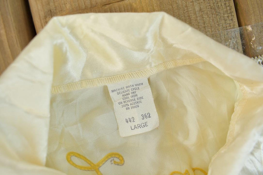 Vintage 1980s Happy Trails Satin Button Up Cowboy Shirt