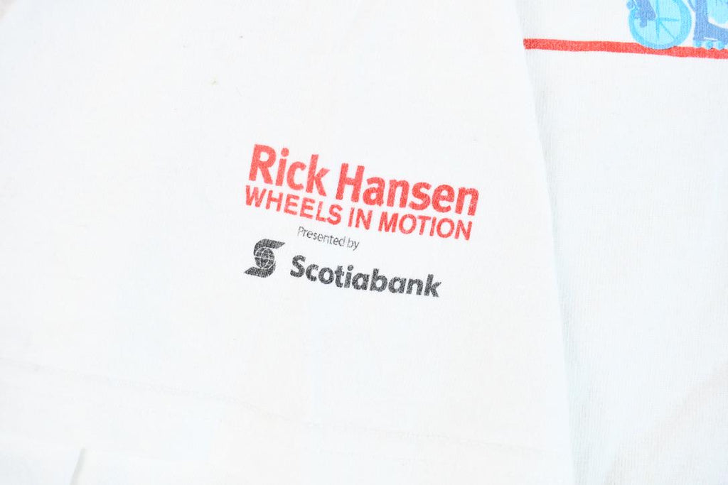 Vintage 1980s Rick Hansen Wheels in Motion Roll for Hope Graphic Nike T-Shirt