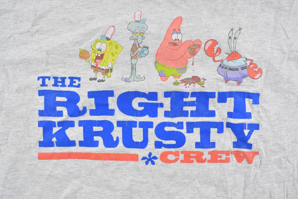 Vintage Y2K Spongebob The Right Krusty Crew Graphic T-Shirt