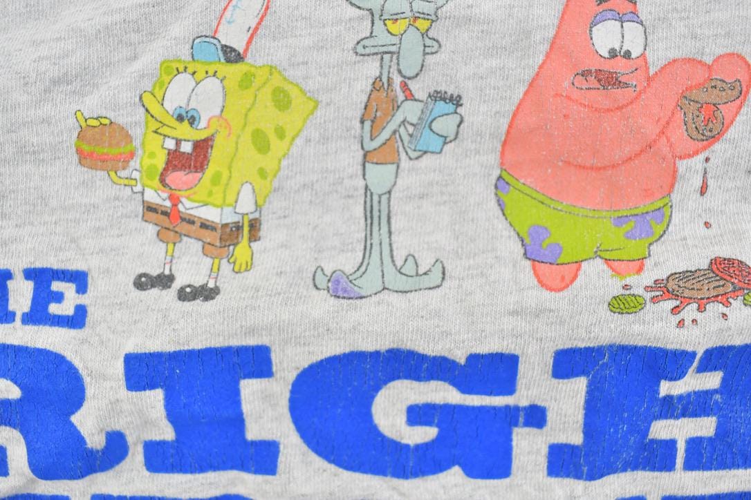 Vintage Y2K Spongebob The Right Krusty Crew Graphic T-Shirt