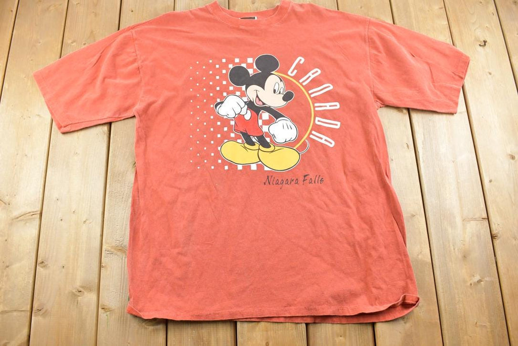 Vintage Y2K Niagara Falls Canada Mickey Mouse Disney Cartoon Promo T-Shirt