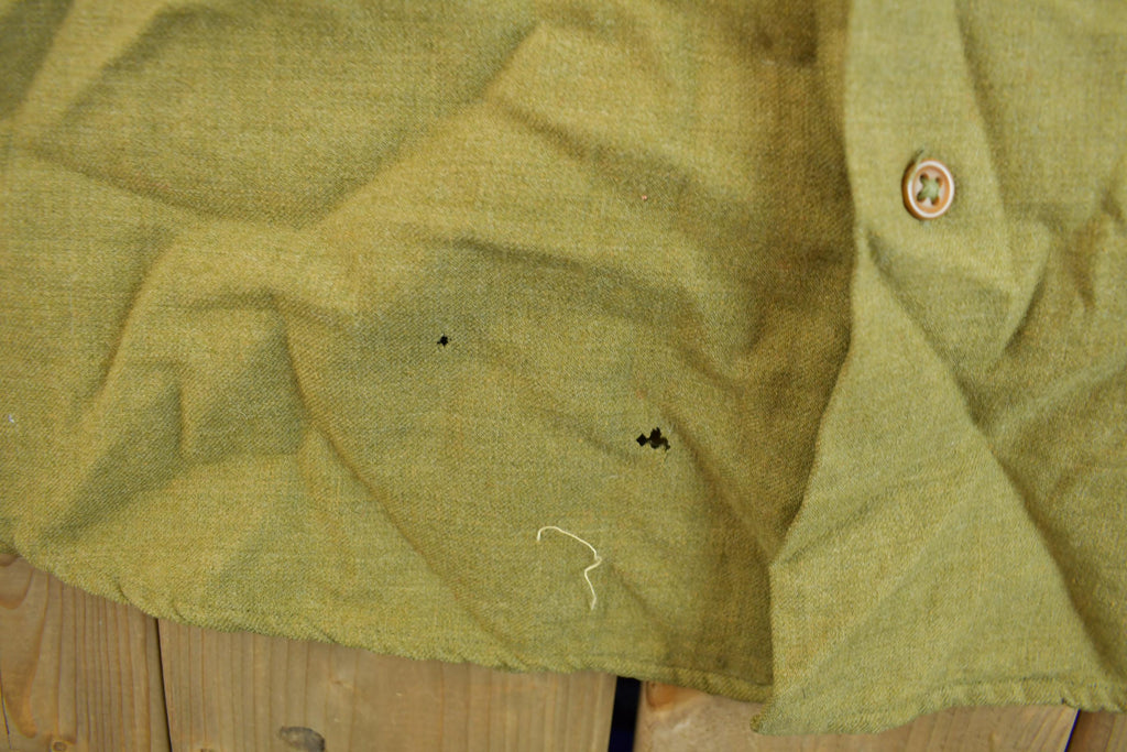 Vintage 1960s OG-107 Military Sateen Shirt