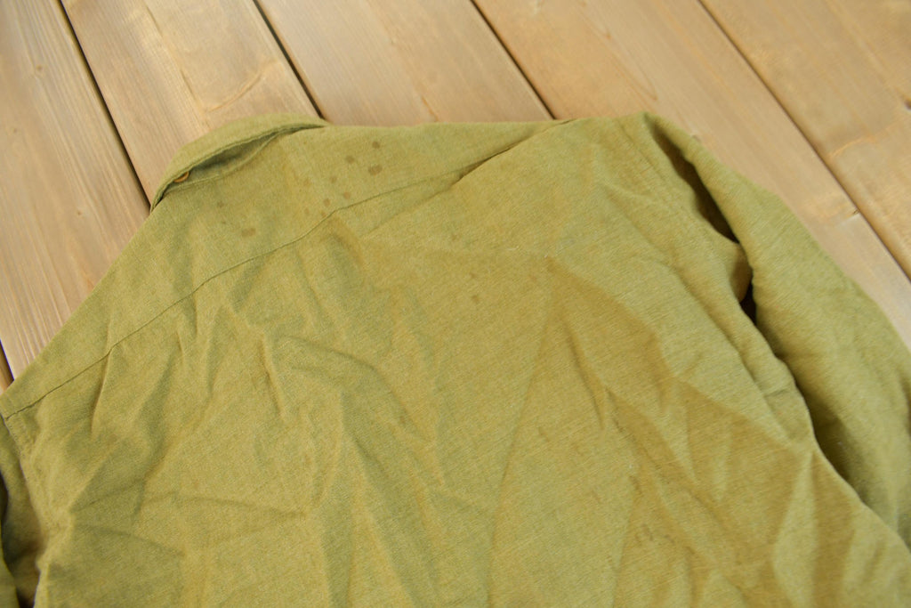 Vintage 1960s OG-107 Military Sateen Shirt