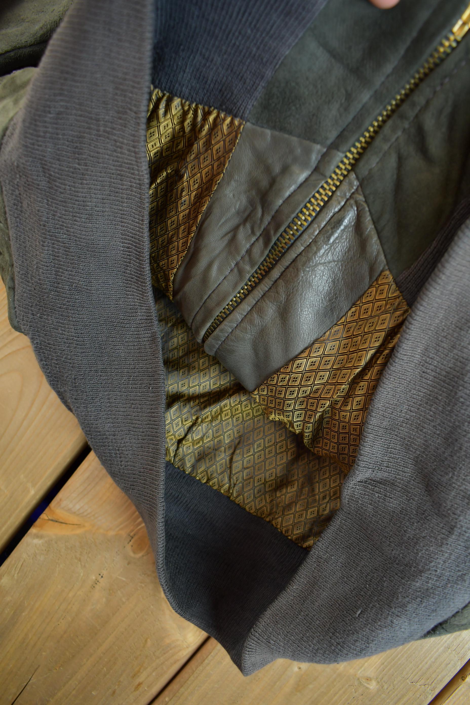 Vintage 1950s Excelled Leather Suede Bomber Jacket Size M
