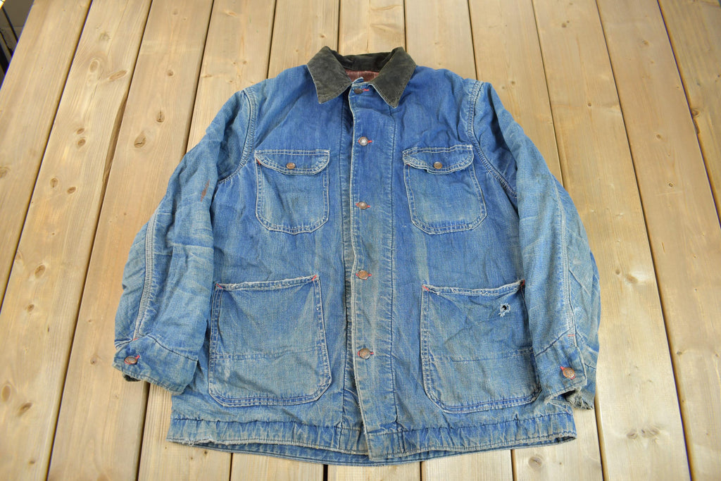 Vintage 1960s Big Mac Blanket Lined Denim Chore Coat