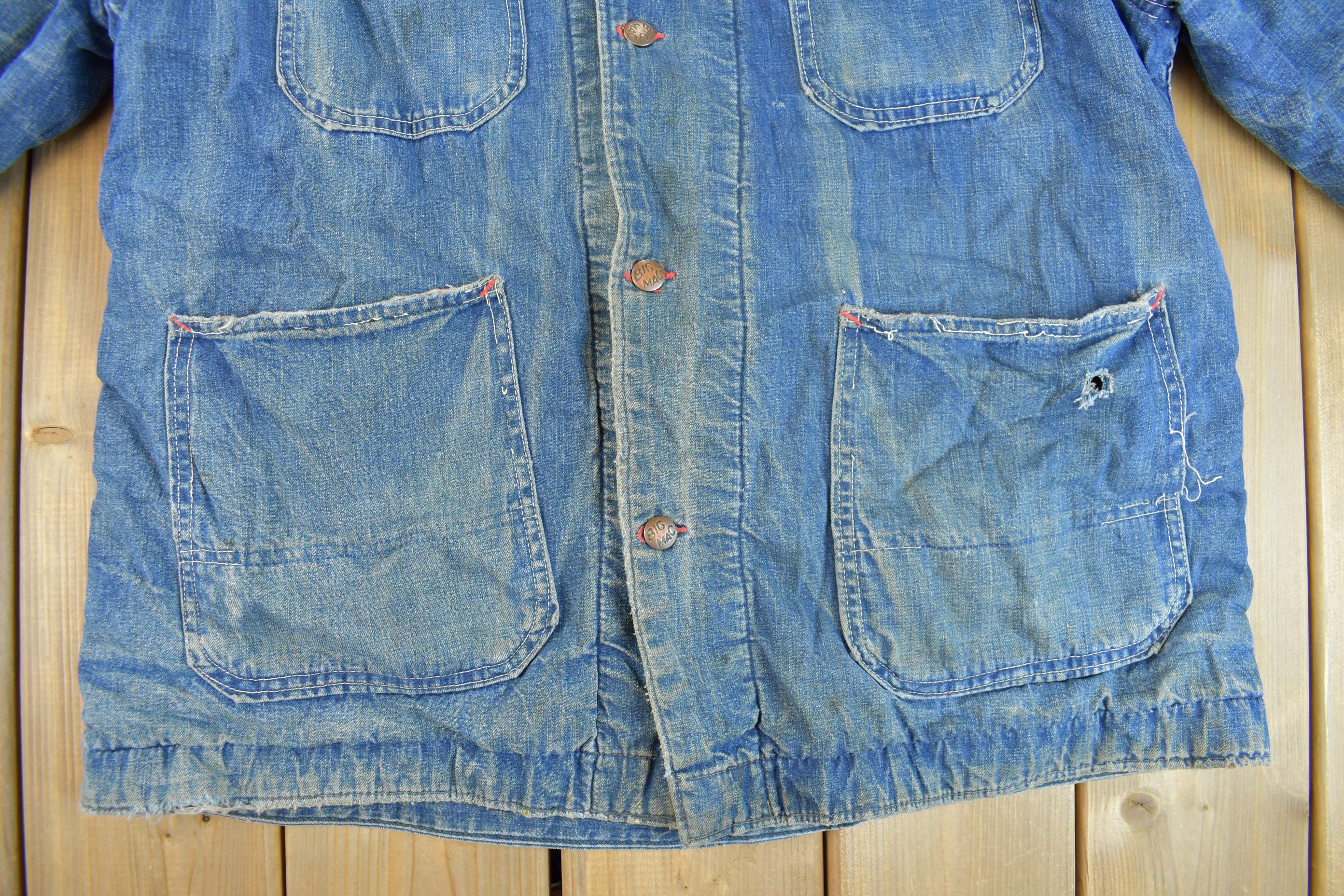 Vintage 1960s Big Mac Blanket Lined Denim Chore Coat