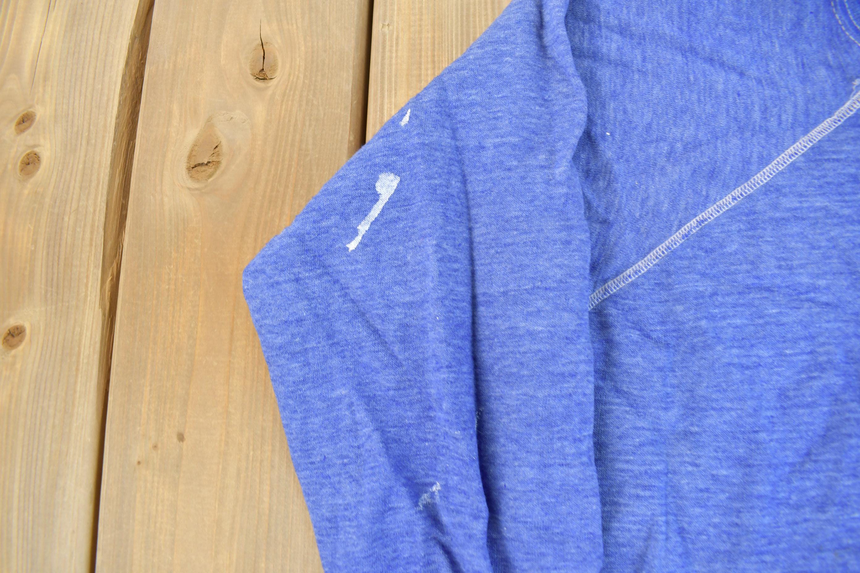 Vintage 1960s Blank Faded Blue Crewneck Sweatshirt