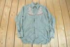 Vintage 1950s Range Maker Embroidered Western Shirt