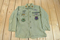 Vintage 1960s US Military Patchwork Sateen Shirt