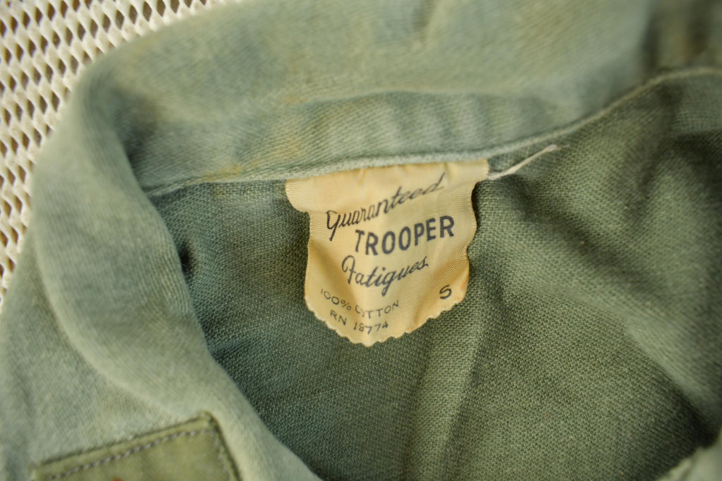 Vintage 1960s US Military Patchwork Sateen Shirt