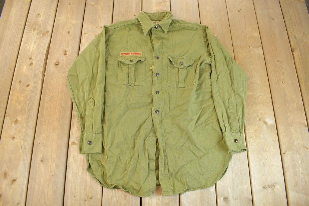 Vintage 1960s Boy Scouts Of America Button Up Shirt