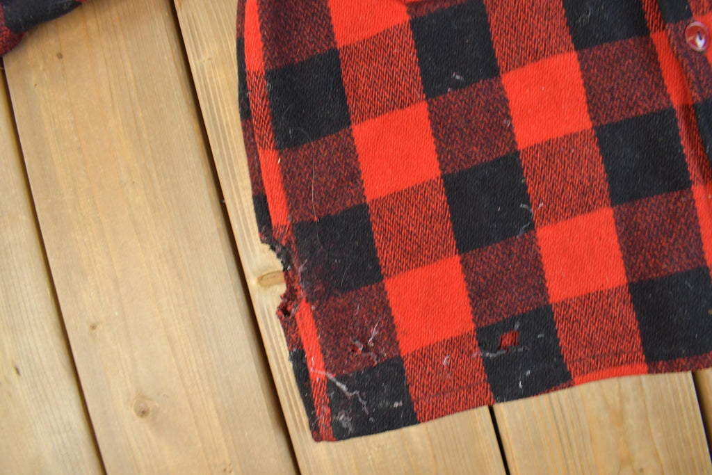 Vintage 1950s Woolrich Buffalo Plaid Wool Shacket