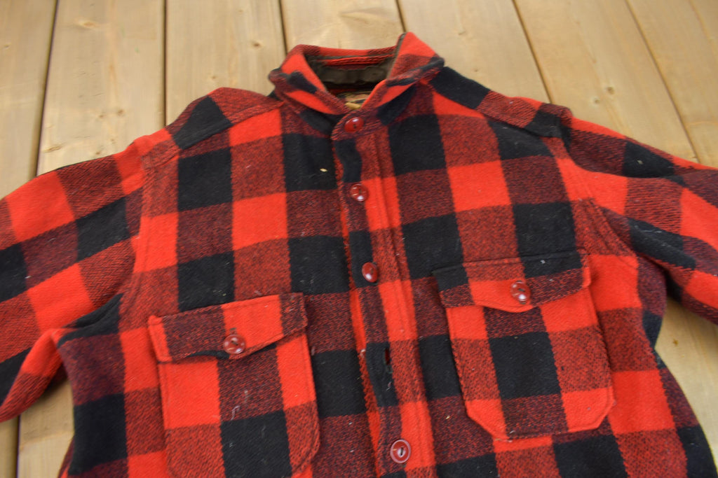 Vintage 1950s Woolrich Buffalo Plaid Wool Shacket