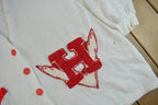 Vintage 1950s Collegiate Patchwork Cardigan Sweater