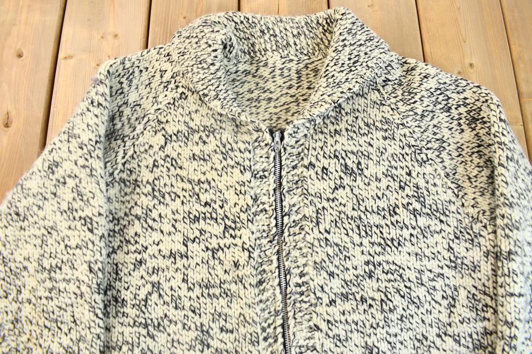 Vintage 1950s Hand-Knit Cowichan Sweater
