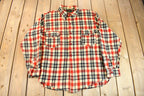 Vintage 1950s Chippewa Woolen Mills Plaid Button Up Flannel