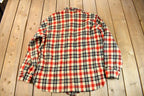 Vintage 1950s Chippewa Woolen Mills Plaid Button Up Flannel