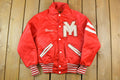 Vintage 1970s YM York Mills Youth Snap Button Satin Embroidered Jacket Made In USA