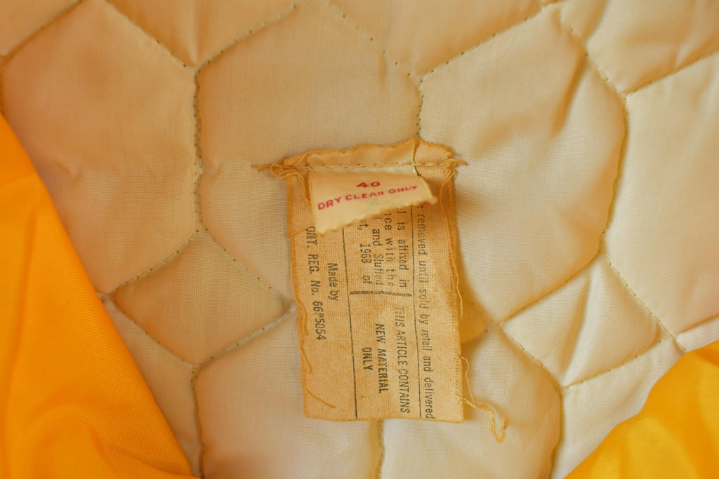 Vintage 1973 1974 Ontario Midget Langton Champs Satin Varsity Button Up Trainer Jacket Made In USA