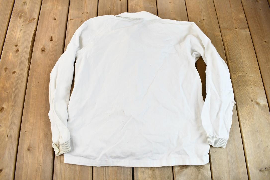 Vintage 1950s Blank White Light Jacket