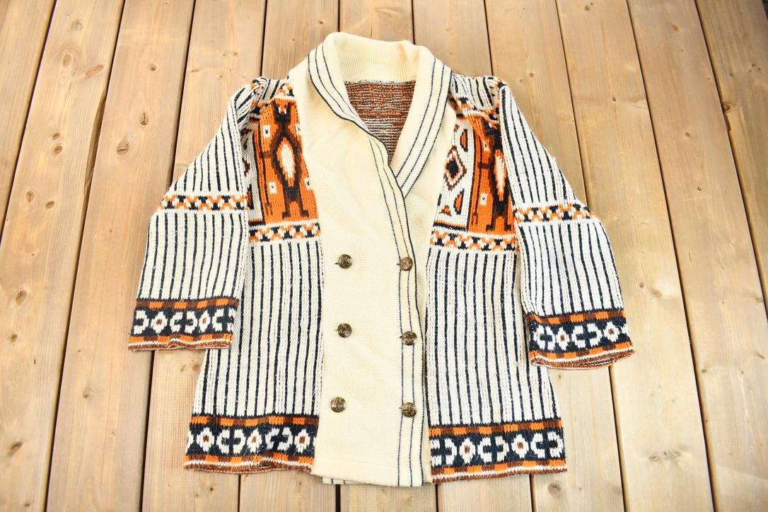 Vintage 1970s knit Shawl Cardigan Sweater