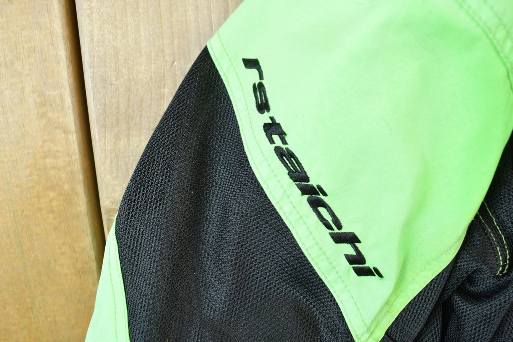 Vintage 1990s Kawasaki Racing Team Embroidered Neon Green Racing Jacket