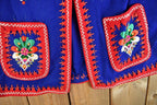 Vintage 1960s Hand Embroidered Floral Antique Vest
