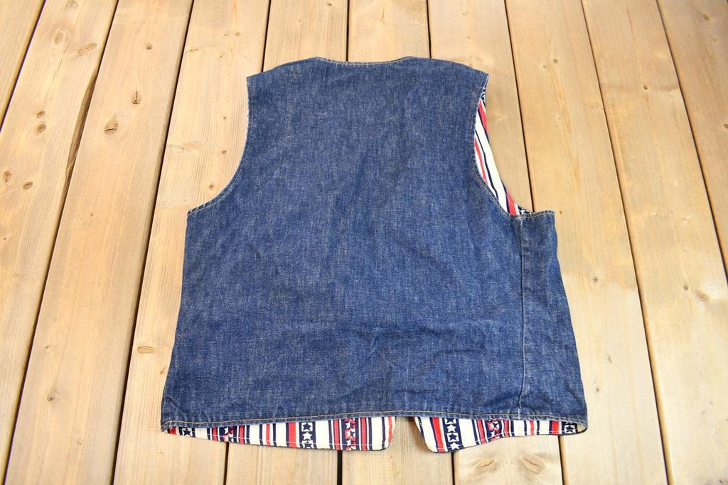 Vintage 1960s Big E Levis Reversible Jean Jacket Vest