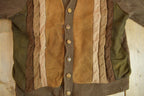 Vintage 1950s Wool 2 Ply Cable Knit Cardigan Sweater
